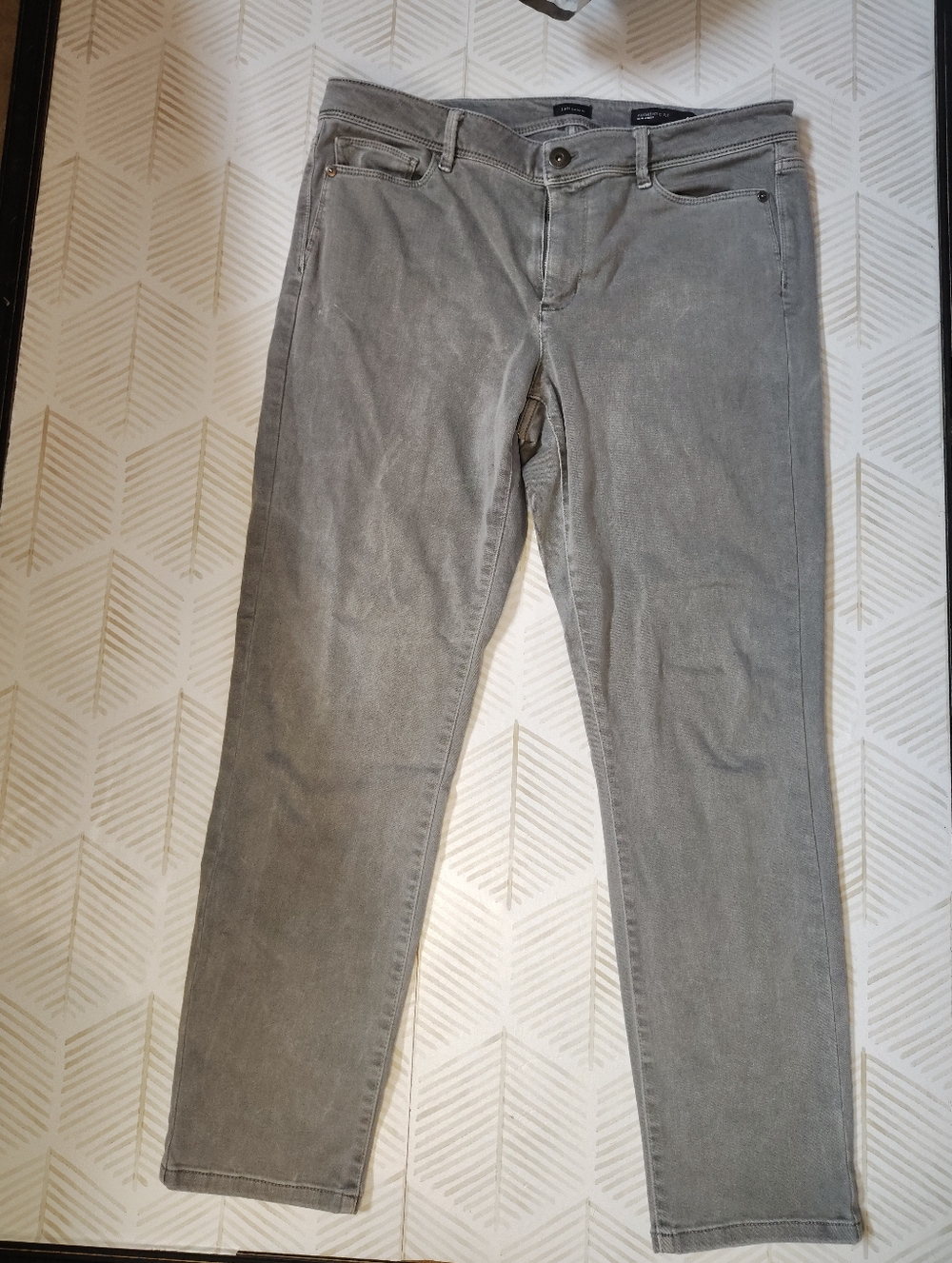 J. Jill Denim Gray Jeans with Brushed Metal Button